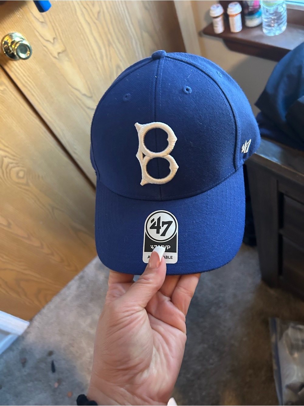 47 Brooklyn Dodgers Baseball Cap with Cream 'B' Patch